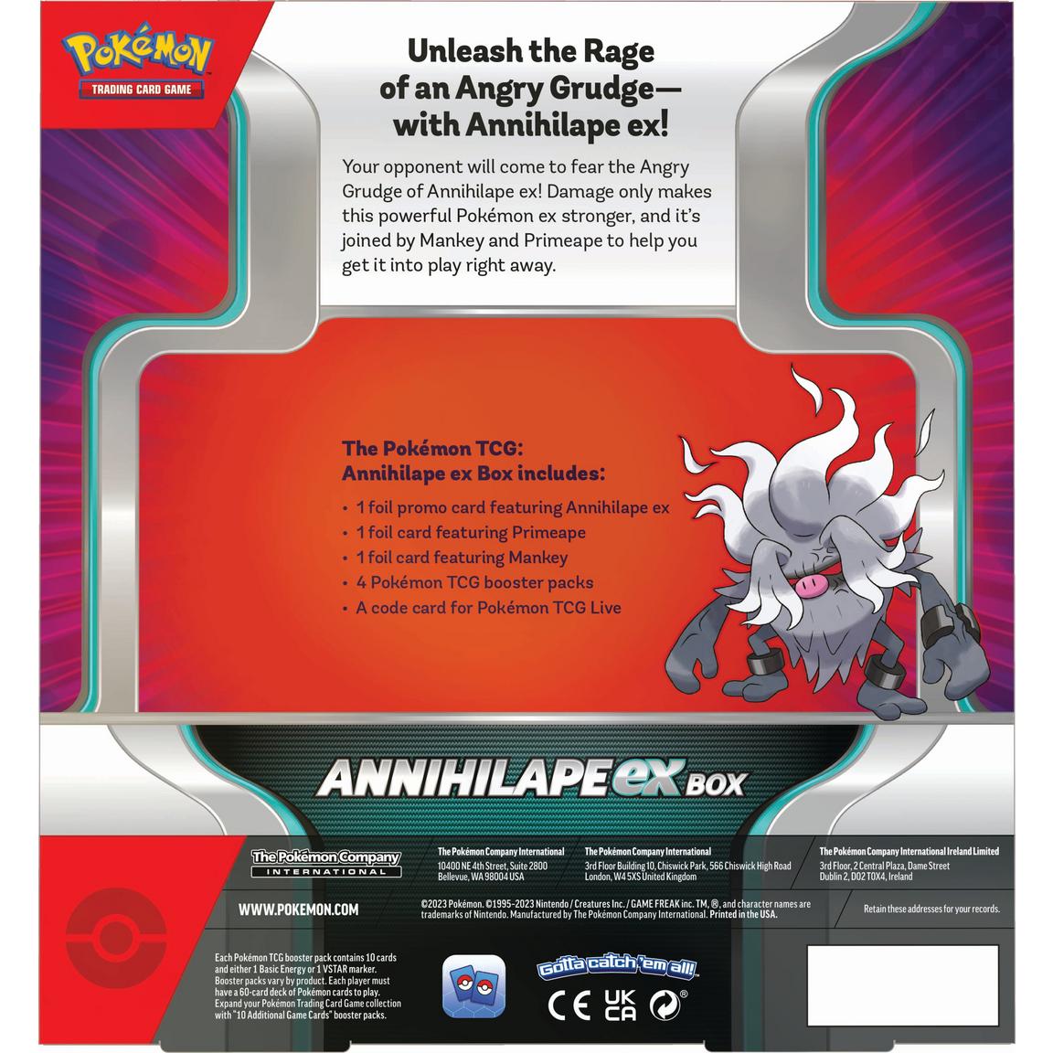 Pokémon TCG: Annihilape ex Box back