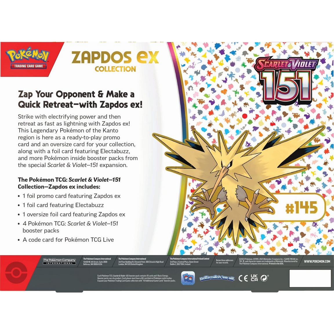 Scarlet & Violet: 151 Zapdos ex Collection