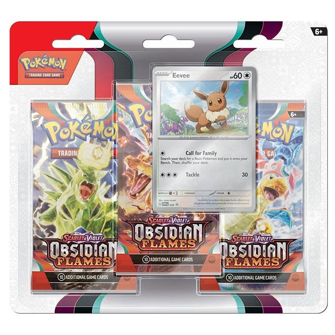 Scarlet & Violet: Obsidian Flames 3-Pack Blister - Eevee