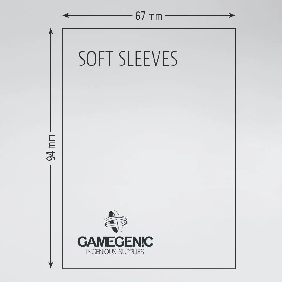 Gamegenic Clear Soft Card Sleeves - 100 stk