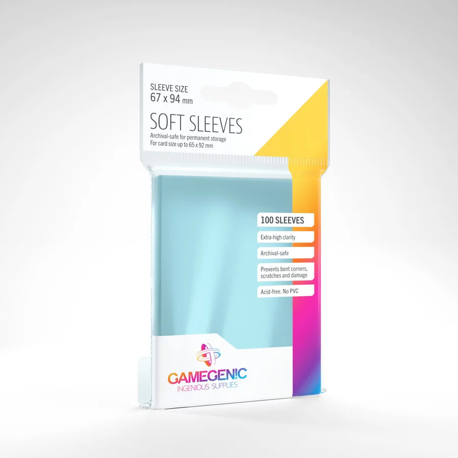 Gamegenic Clear Soft Card Sleeves - 100 stk