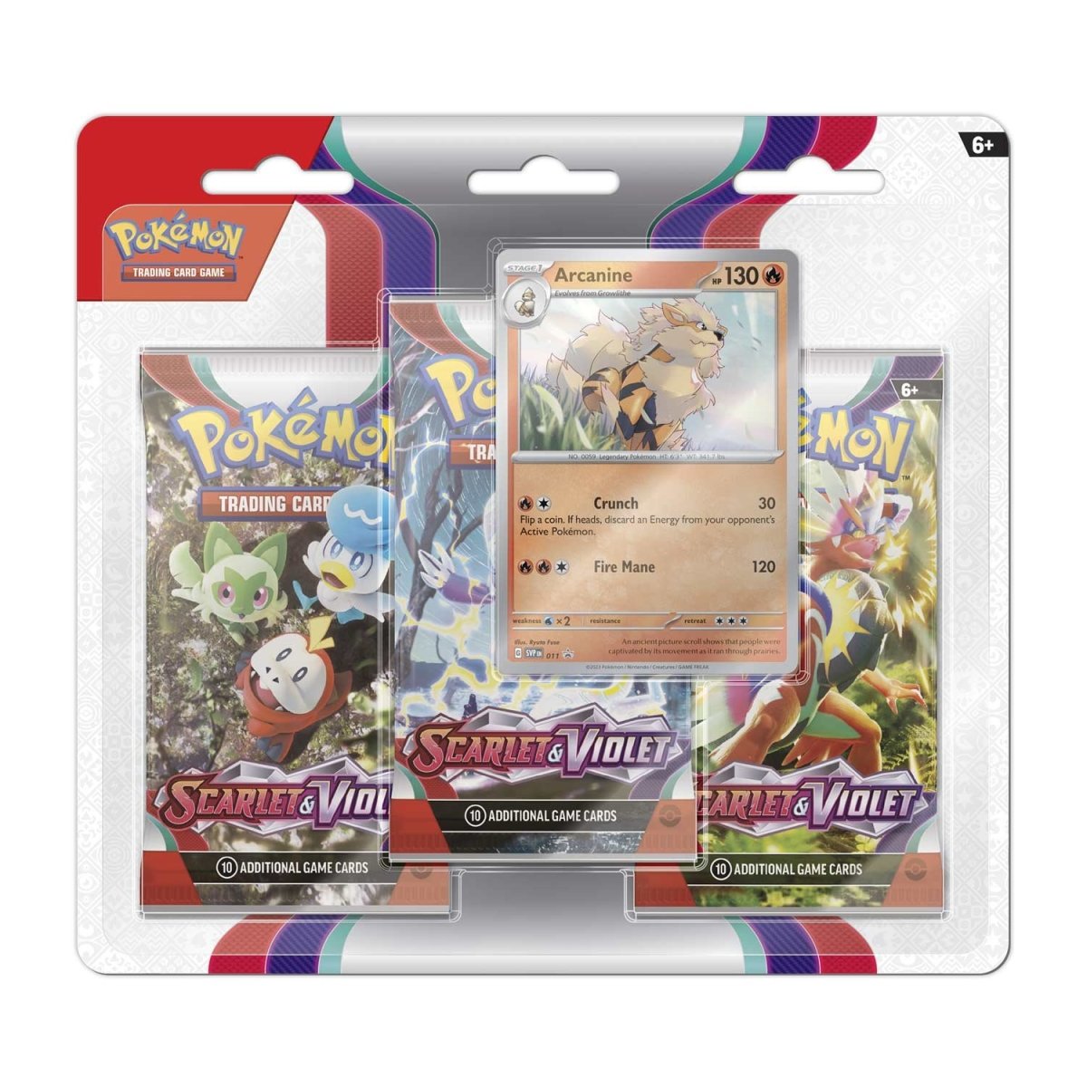 Scarlet & Violet: Base Set 3-Pack Blister - Arcanine