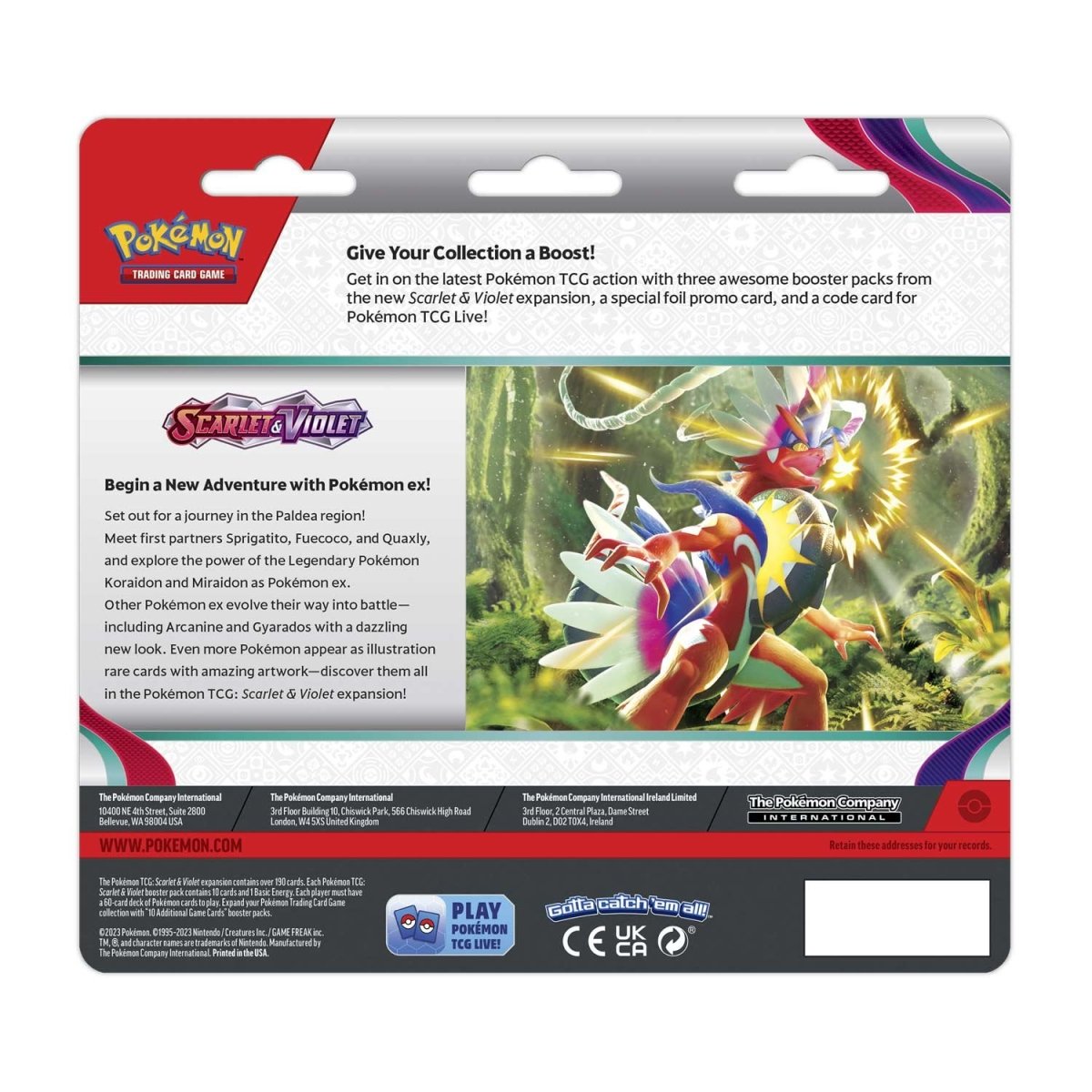 Scarlet & Violet: Base Set 3-Pack Blister - Arcanine