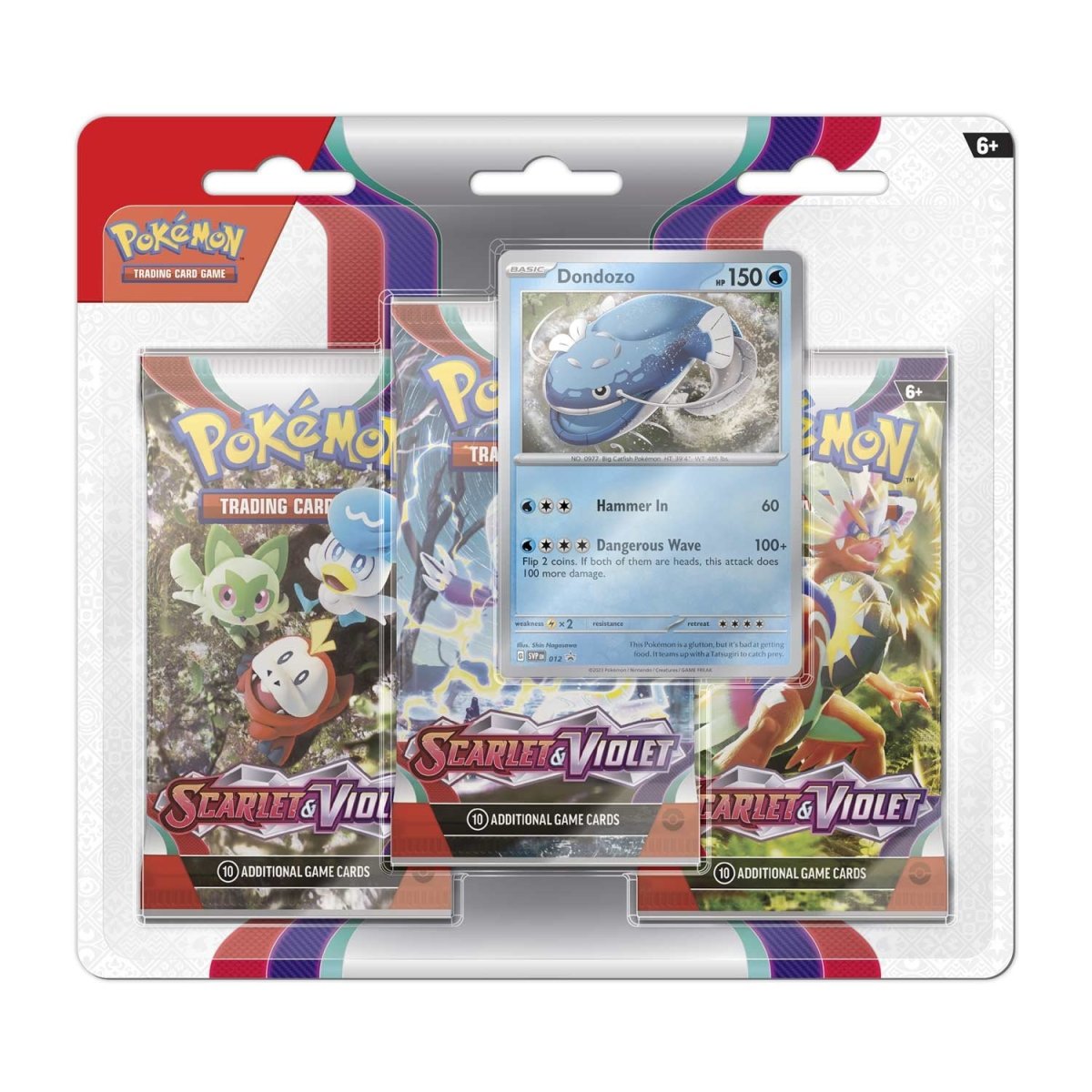 Scarlet & Violet: Base Set 3-Pack Blister - Dondozo