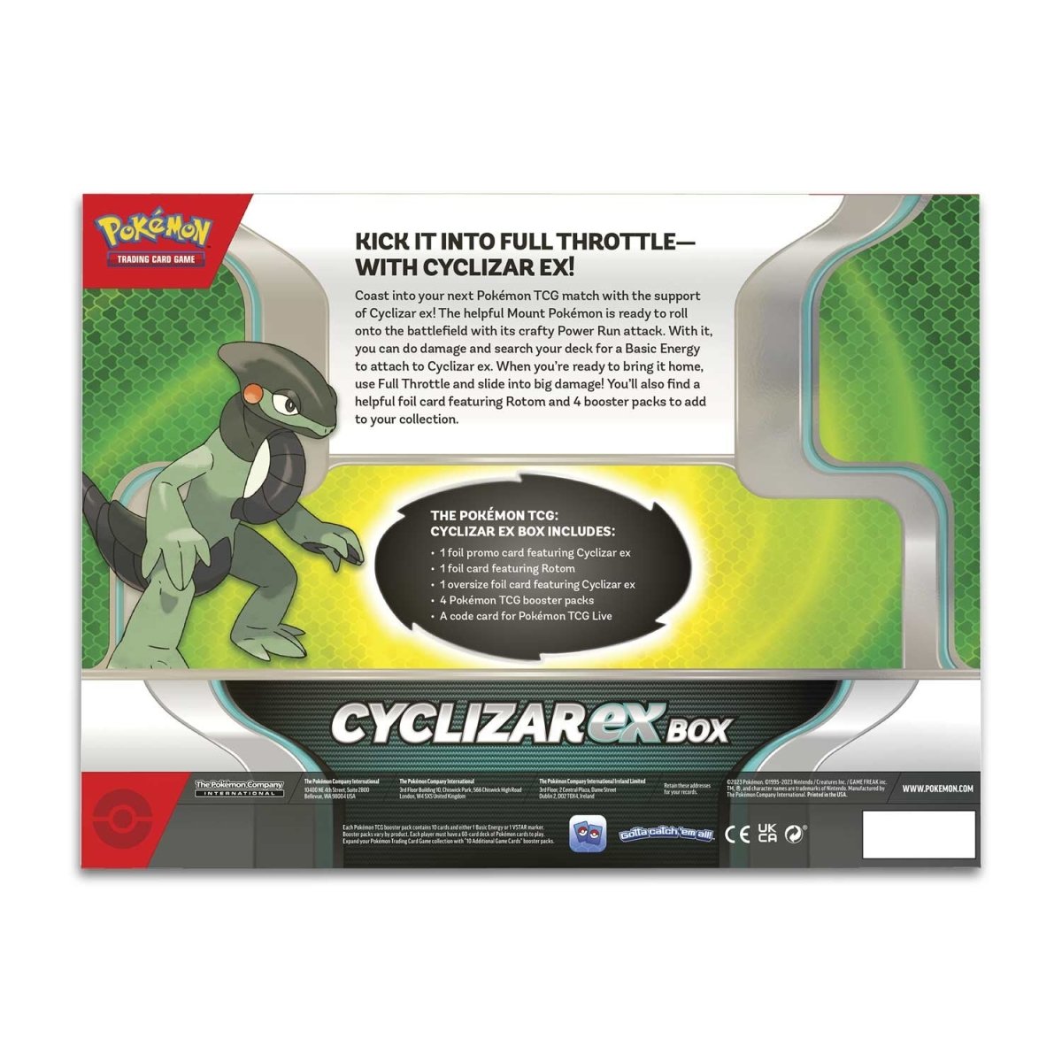 Pokémon TCG: Cyclizar ex Box back