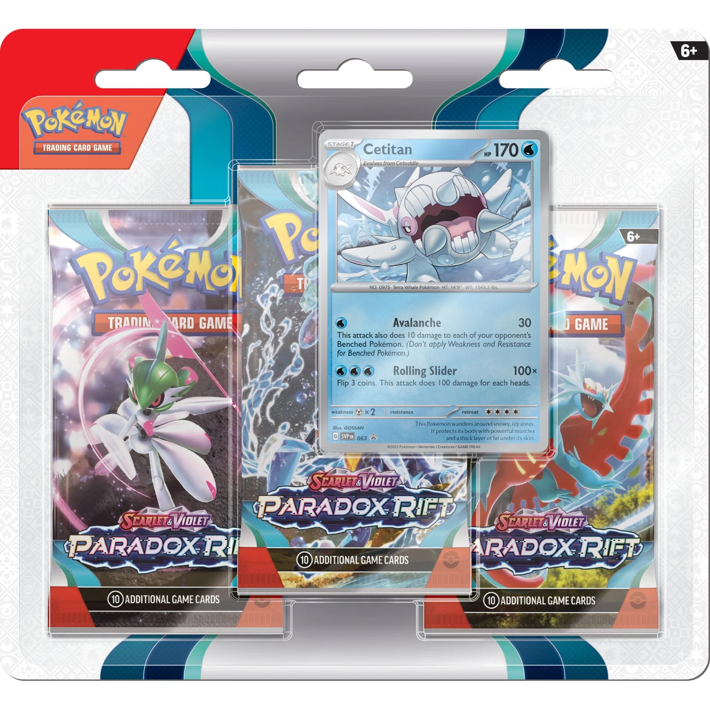 Scarlet & Violet: Paradox Rift 3-Pack Blister - Cetitan