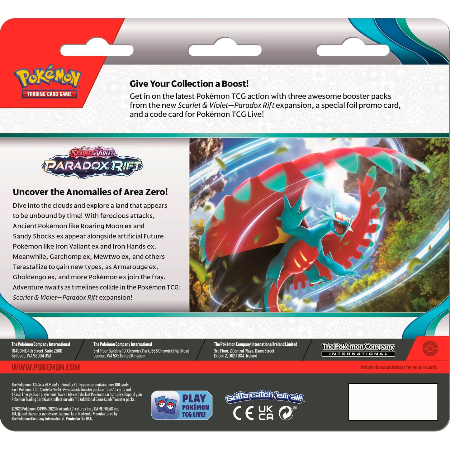 Scarlet & Violet: Paradox Rift 3-Pack Blister - Cetitan