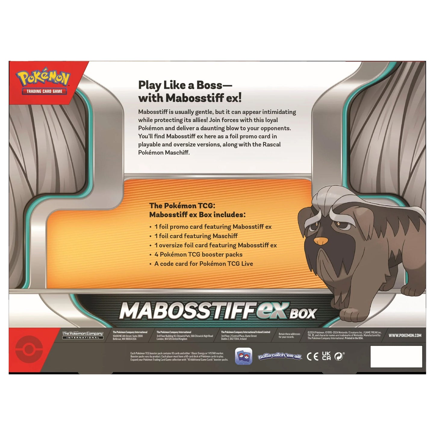 Pokémon TCG: Mabosstiff ex Box