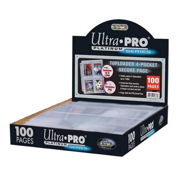 Ultra PRO Platinum 4-pocket Binder Toploaders - 100 stk
