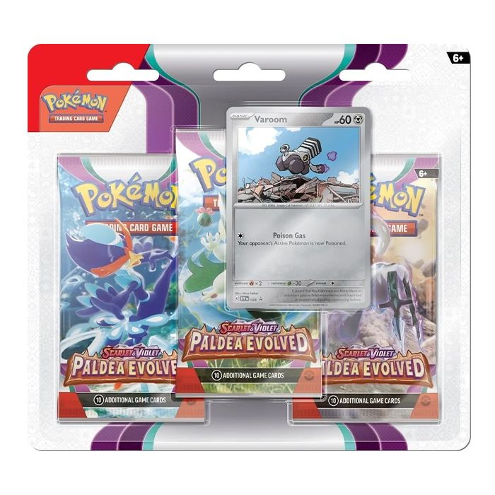 Scarlet & Violet: Paldea Evolved 3-Pack Blister - Varoom