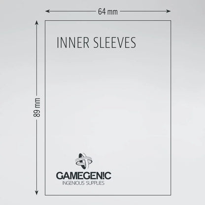 Gamegenic Clear Inner Card Sleeves - 100 stk